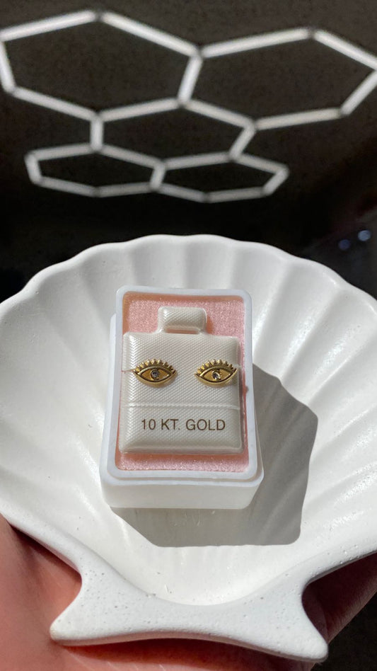 Broquel Ojos Oro 10k