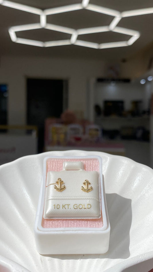 Broquel Ancla Oro 10k